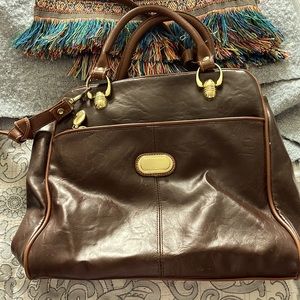 Della Prima Brown Satchel Handbag